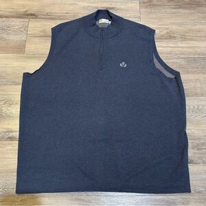 Peter Millar Crown Comfort Cotton blend 1/2 zip golf sweater vest mens XL